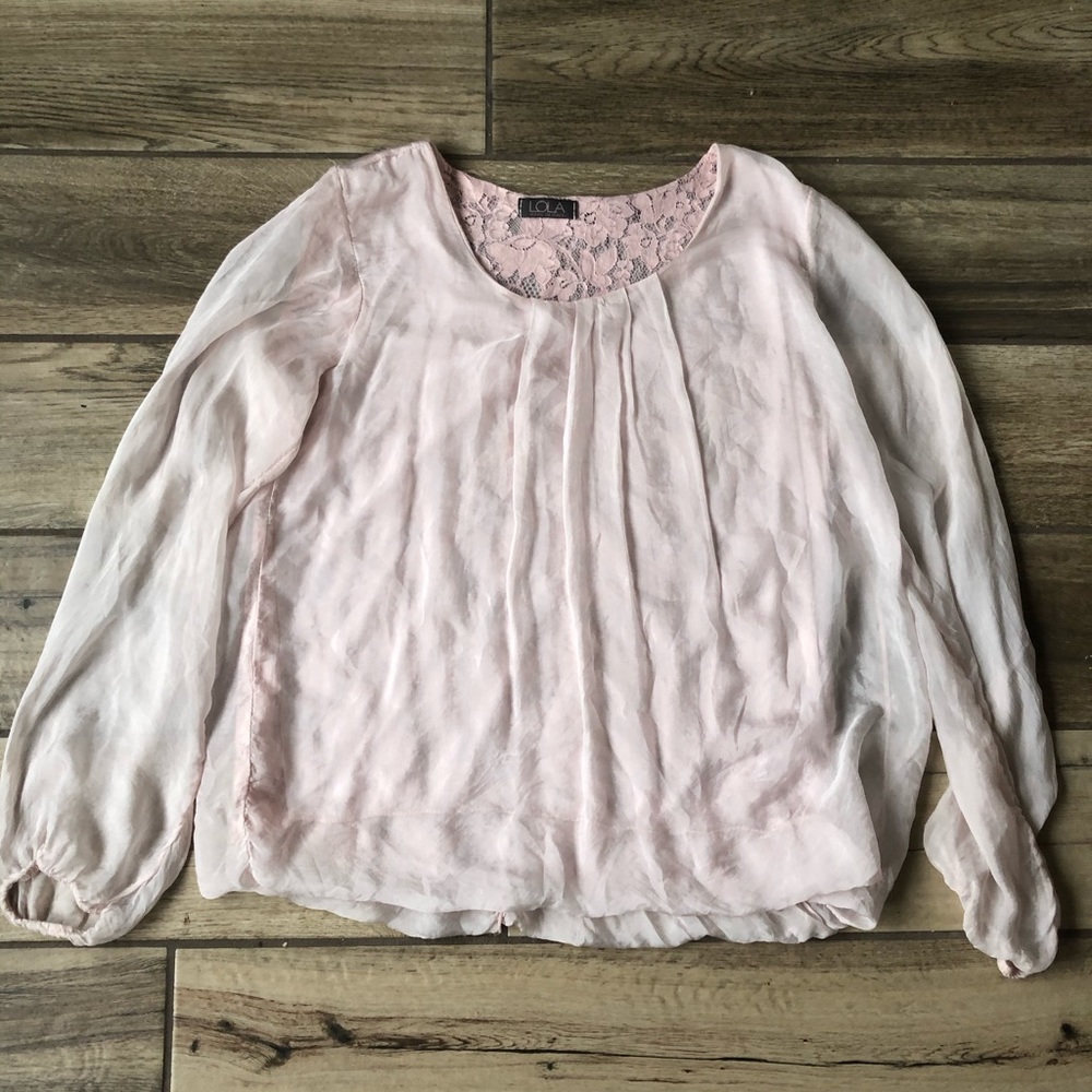 Lola Ruffle Silk Top in Ecru